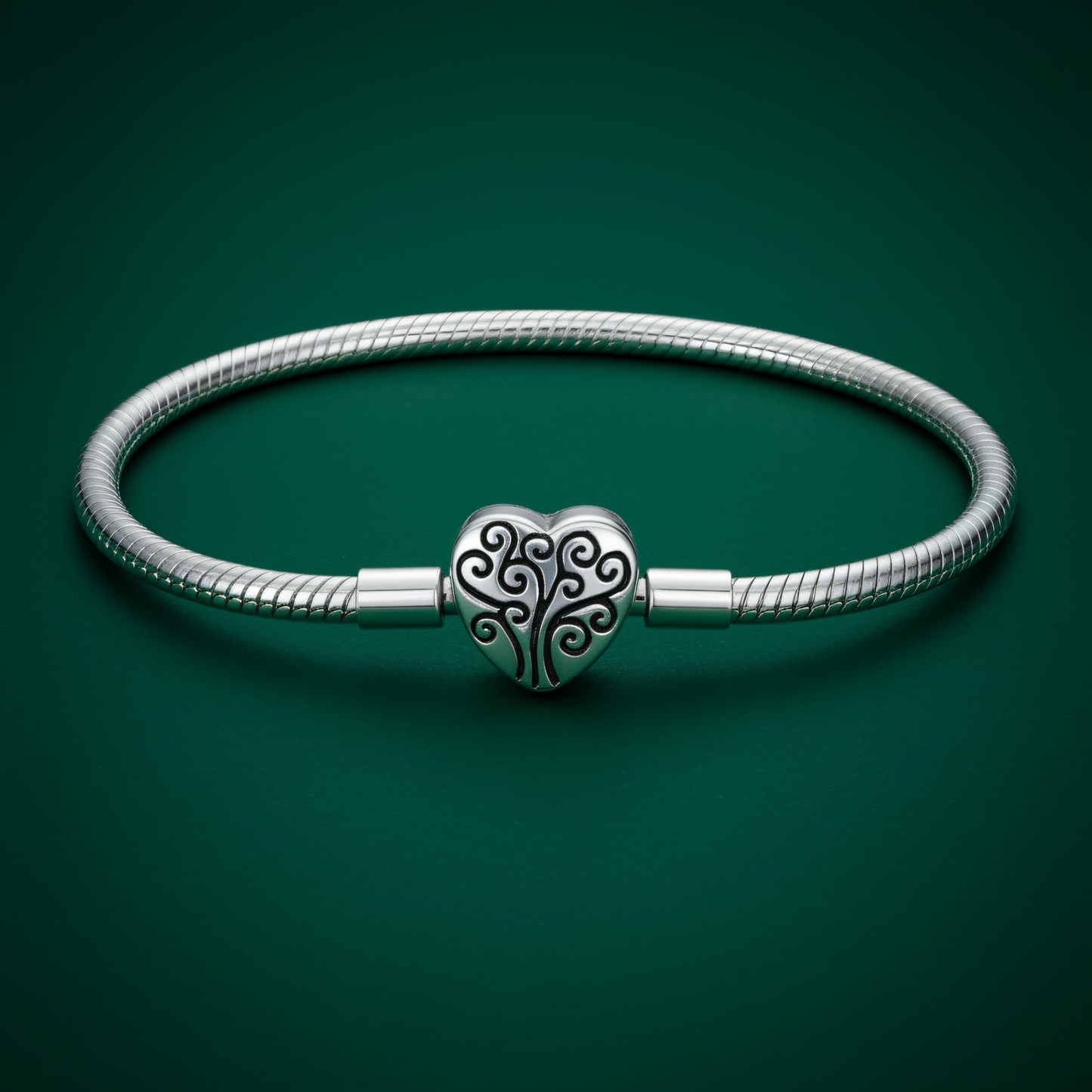 Bracelet Arbre de vie en Argent – Chaîne Serpent Coeur