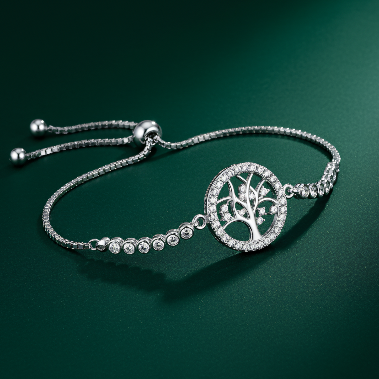 Bracelet Arbre de vie avec pierre de zircon