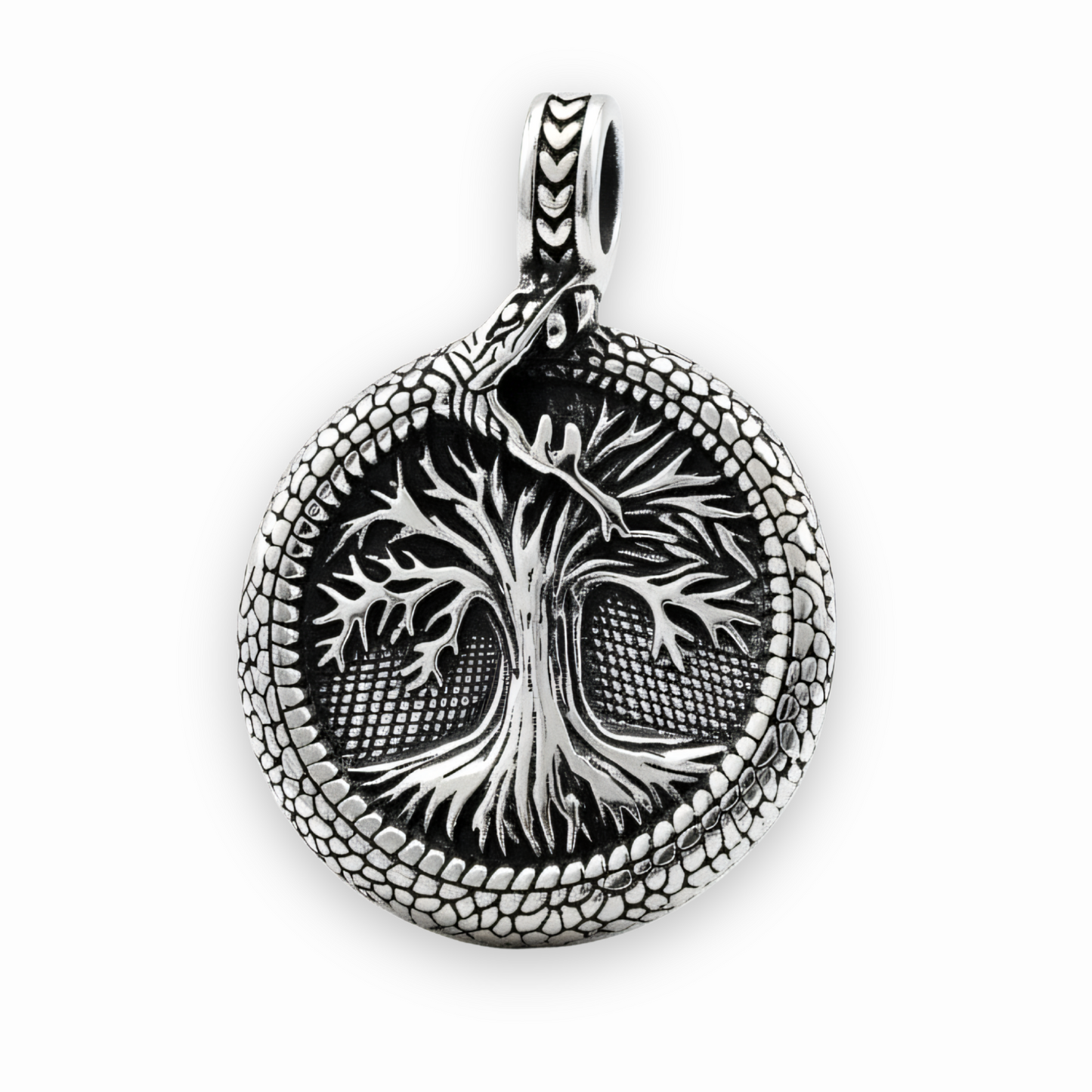 Pendentif Arbre de vie Ouroboros d’Yggdrasil