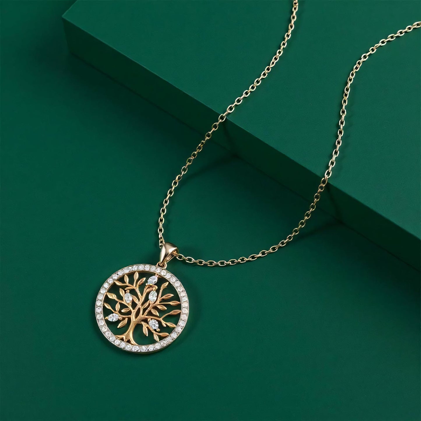 Collier Arbre de vie en or rose