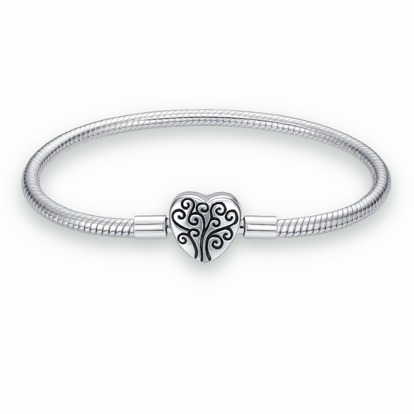 Bracelet Arbre de vie en Argent – Chaîne Serpent Coeur