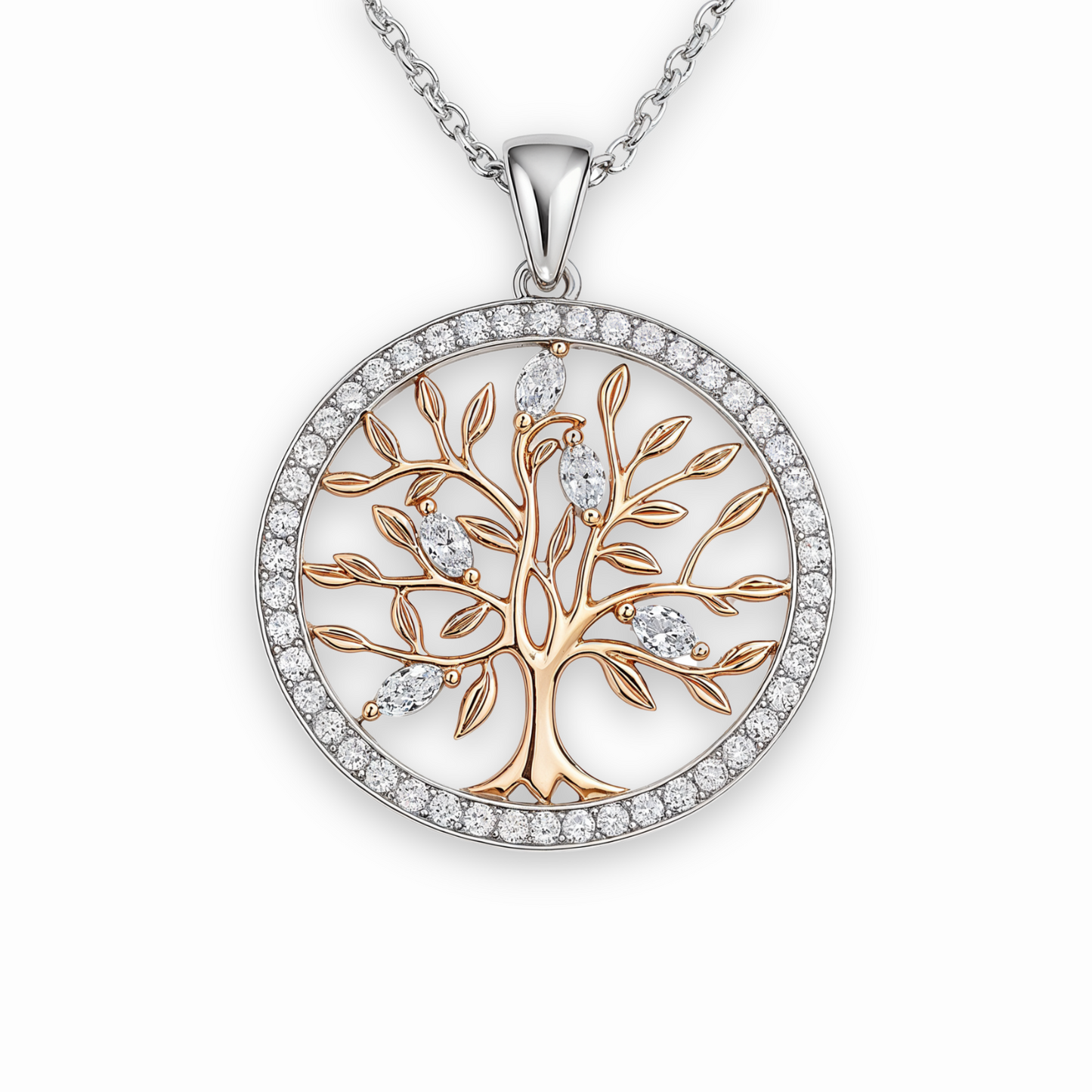 Collier Arbre de vie en or rose