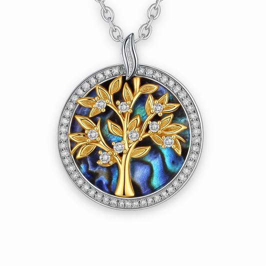 Collier Arbre de vie doré "Aurore"