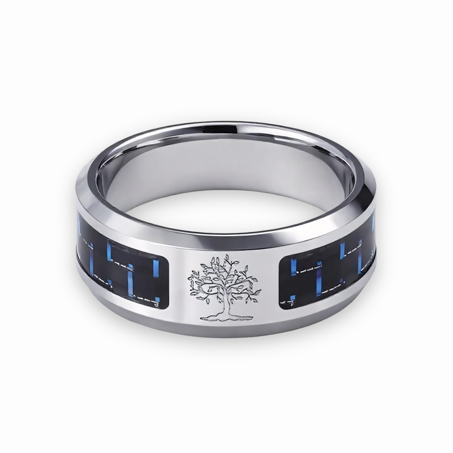 Bague Arbre de vie en fibre de carbone