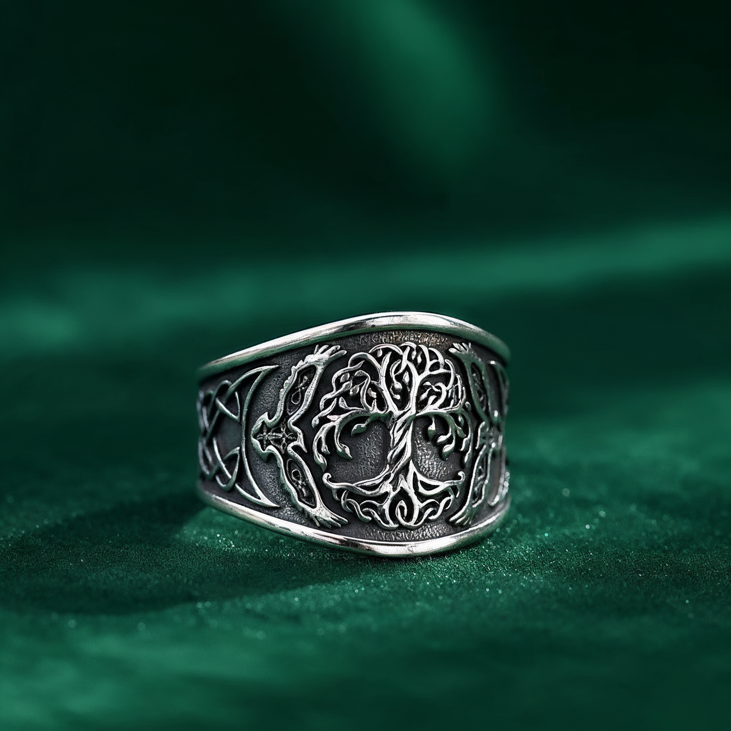 Bague Arbre de vie Gardien d’Yggdrasil