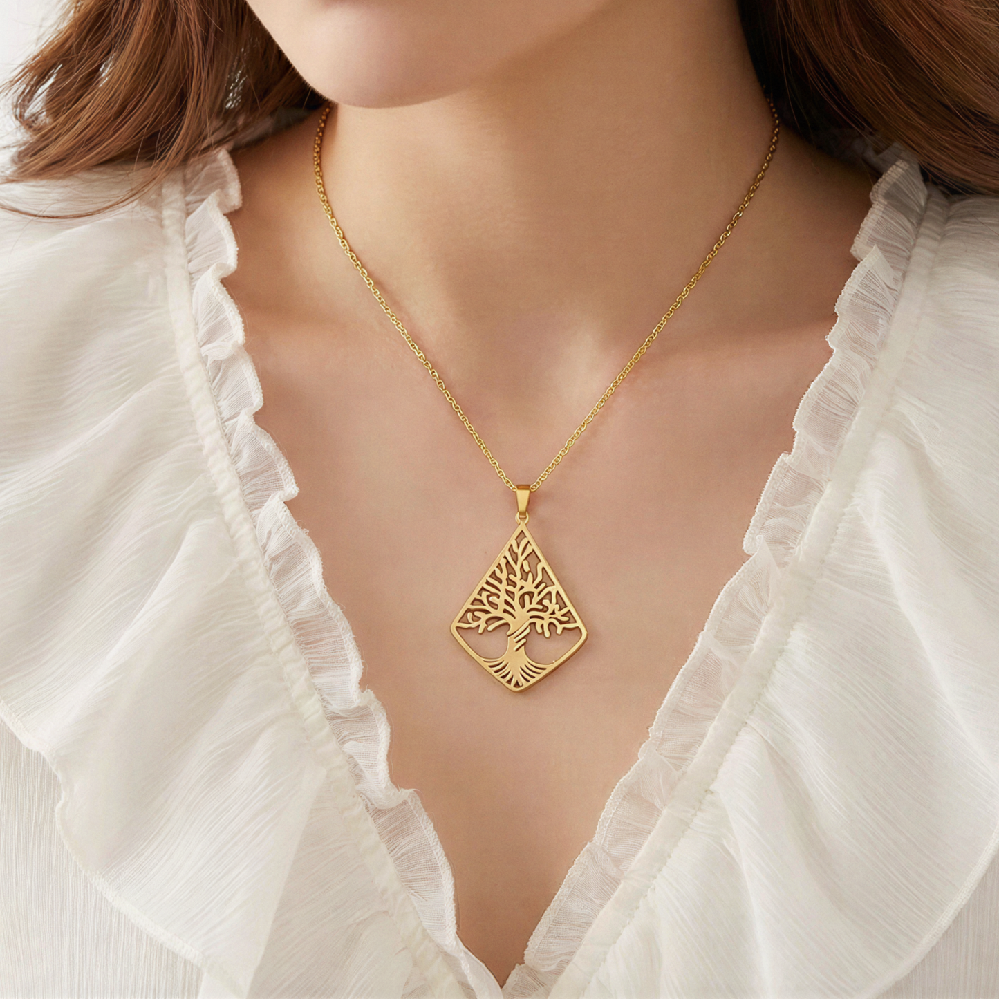 Collier Arbre de vie Géométrique