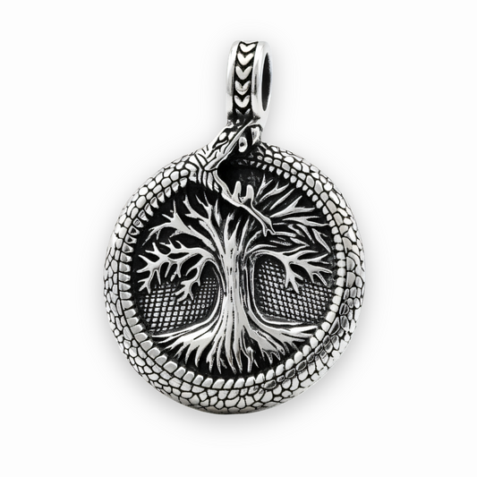Pendentif Arbre de vie Ouroboros d’Yggdrasil